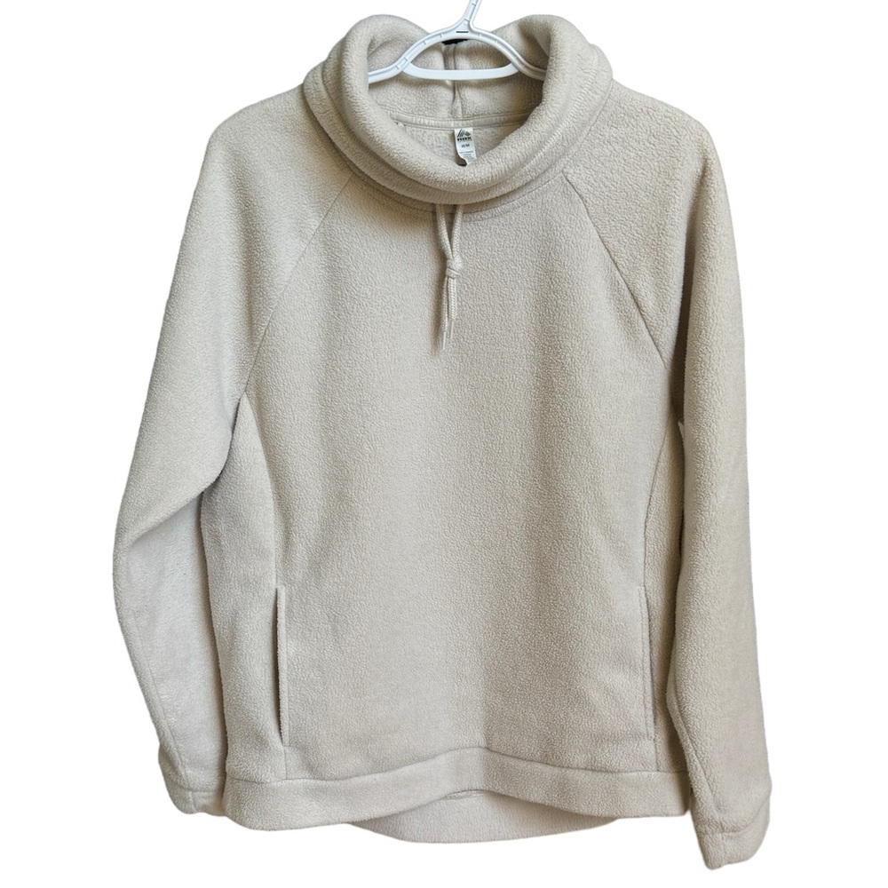 RBX Sherpa Cowl Neck Sweater Off White Size Medium